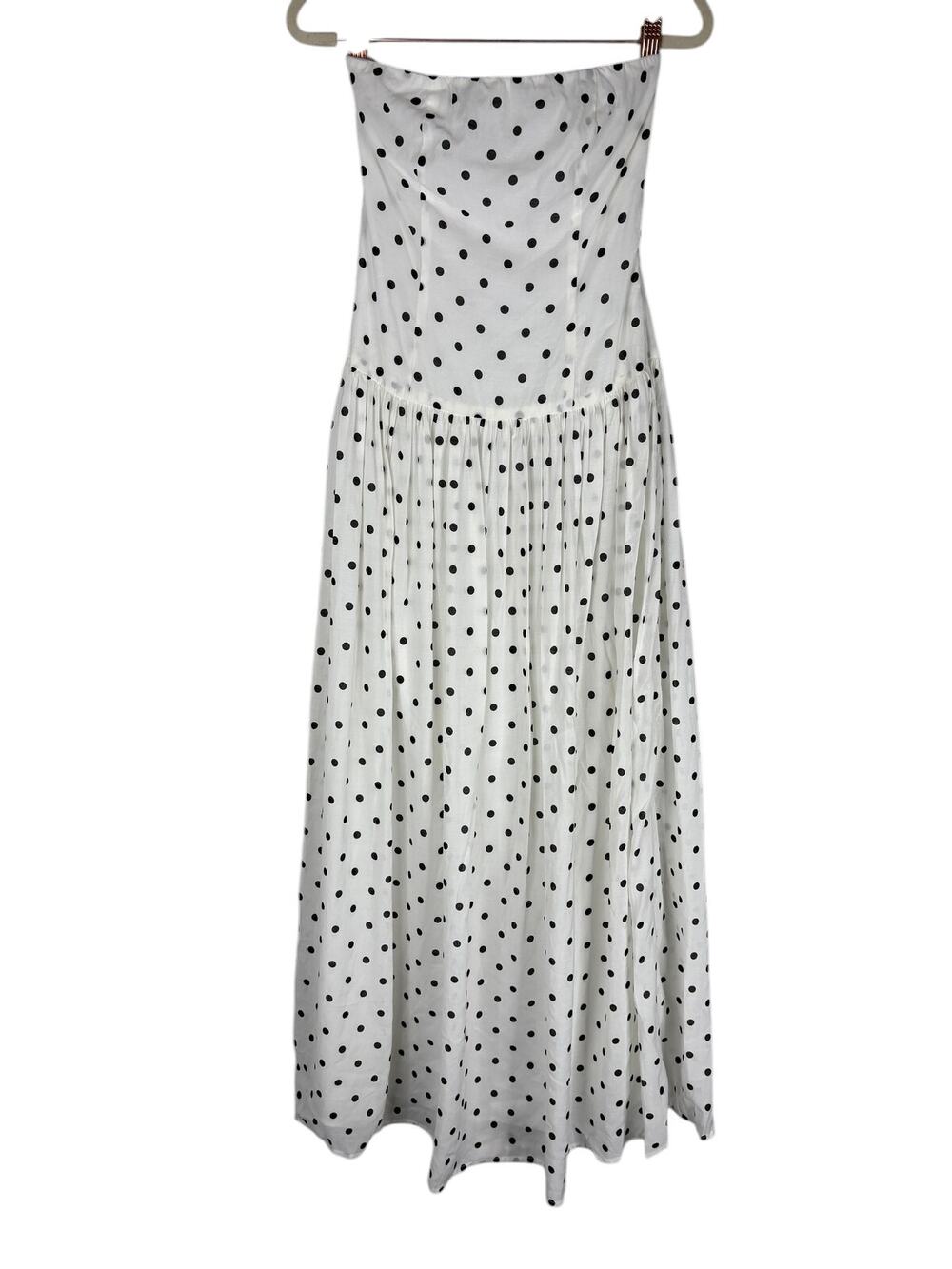 More to Come Celsee Polka Dot Strapless Maxi Dress Cocktail Party Formal Prom XS